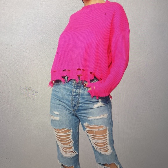 Bright Pink Sweater from Fashion Nova *NEW* - Picture 4 of 4